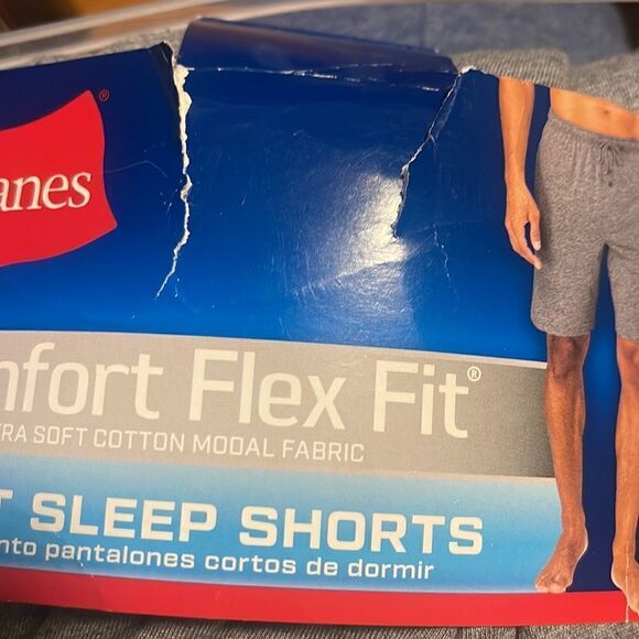 Hanes Men's Cotton Modal ComfortFlexFit Sleep Shorts, 2-Pack - Picture 8 of 9